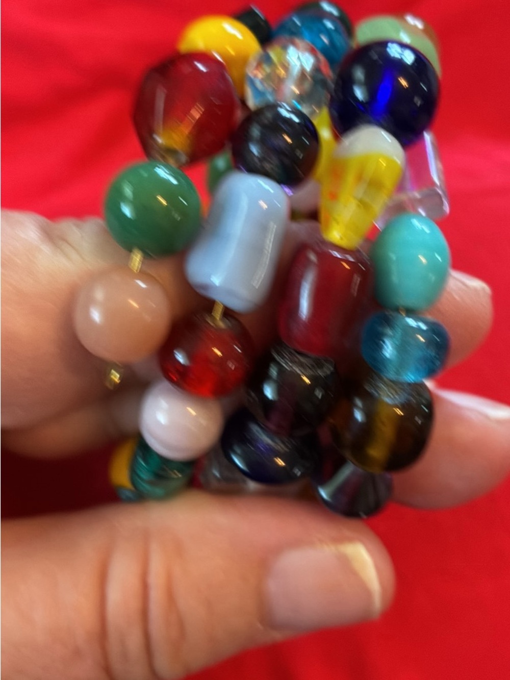 Multicolor Beaded Stretch Bracelet Set - Women Jewelry